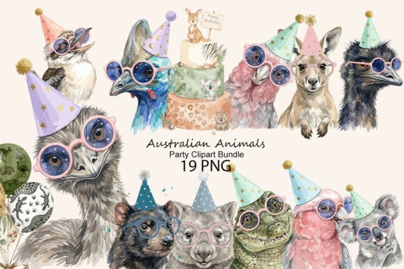 Download Australian Animals Party Clipart Bundle - Animal Collection
