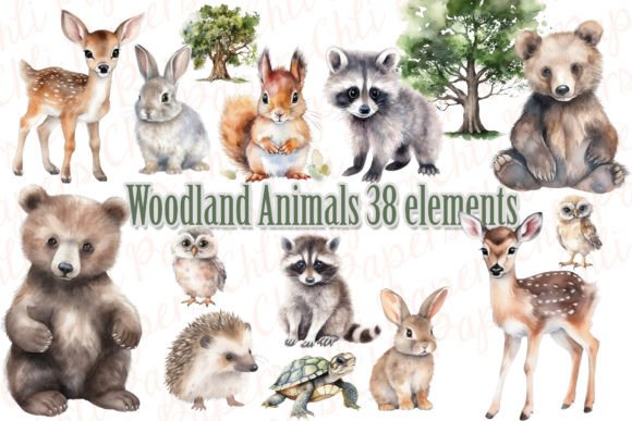 Download Woodland Animals,Watercolor Animals Png - Animal Collection