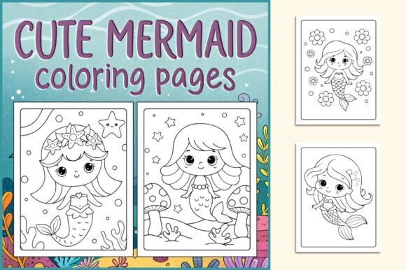Download Cute Mermaid Coloring Pages for Kids - Kids Collection