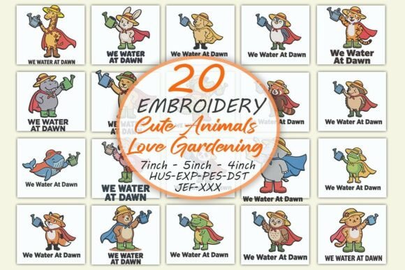 Download Cute Animals Love Gardening Bundle - Animal Collection