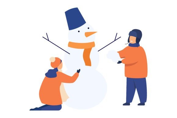 Download Happy Kids Enjoying Winter and Snow, Sli - Kids Collection