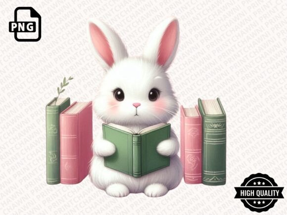 Download Cute Animal Reading Book Clipart PNG - Animal Collection