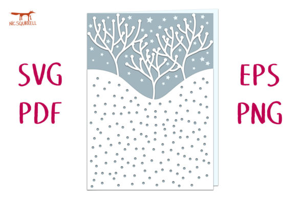 Download Starry Night Greetings Card SVG Cut File - Greetings card Collection