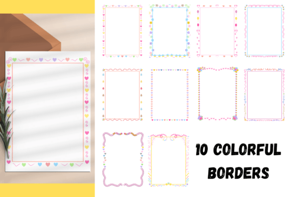Download Colorful Pastel Greetings Card Border - Greetings card Collection