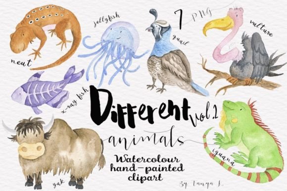 Download Watercolor Animals Clipart - Animal Collection