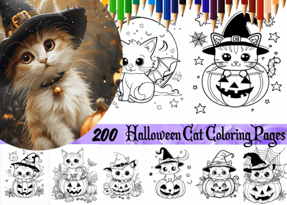 Download Halloween Cat Coloring Book for Kids - Kids Collection