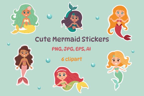 Download Cute Mermaid Stickers - Sticker Collection