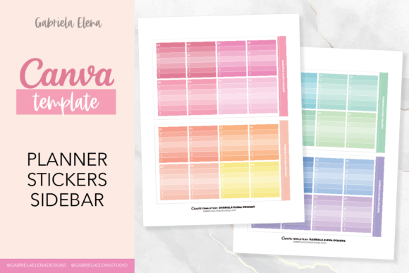 Download Canva Editable Planner Stickers Sidebar - Sticker Collection