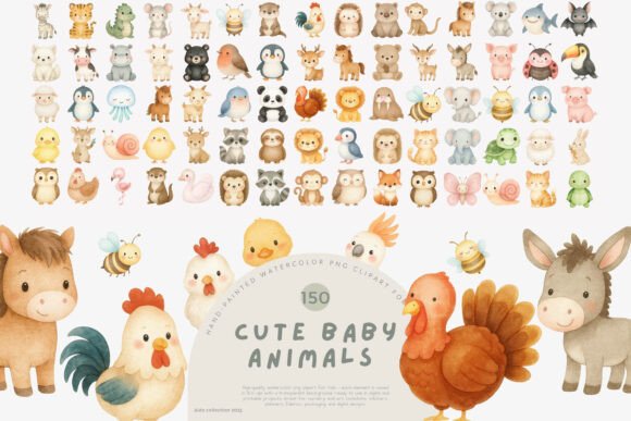 Download Baby Animals Clipart Set - Animal Collection