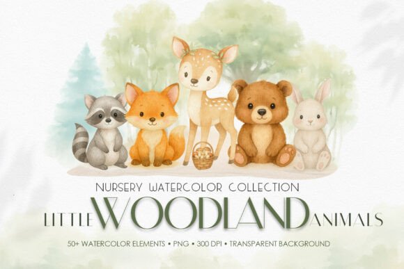 Download Woodland Animals Watercolor Clipart Set - Animal Collection