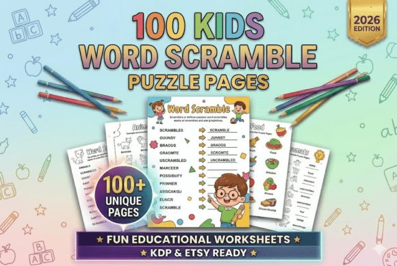 Download 100 Word Scramble Puzzle Pages for Kids - Kids Collection