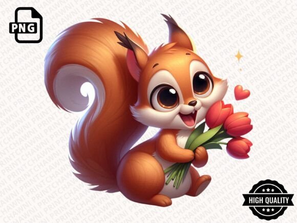 Download Cute Animal with Flowers Clipart PNG - Animal Collection