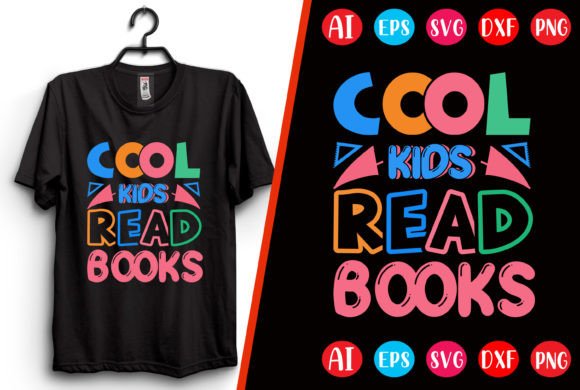 Download Cool Kids Read Books T-shirt Design - Kids Collection