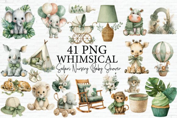 Download Watercolor Safari Animals Clipart - Safari animals Collection