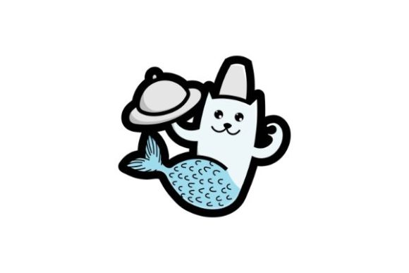Download Cute Cat Mermaid, Happy Chef, Stickers, - Sticker Collection