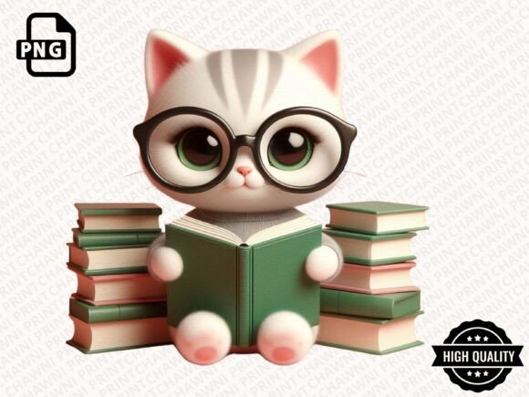 Download Cute Animal Reading Book Clipart PNG - Animal Collection