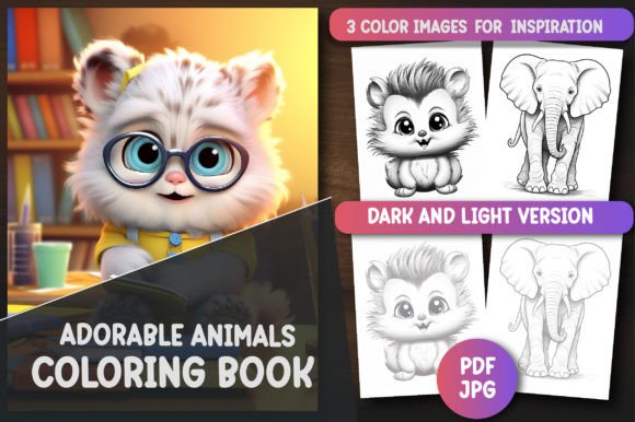 Download Adorable Animals Coloring Book - Animal Collection
