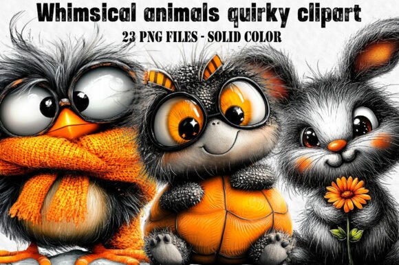 Download Whimsical Animals Quirky Clipart - Animal Collection
