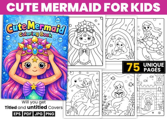 Download Cute Mermaid Coloring Pages for Kids - Kids Collection