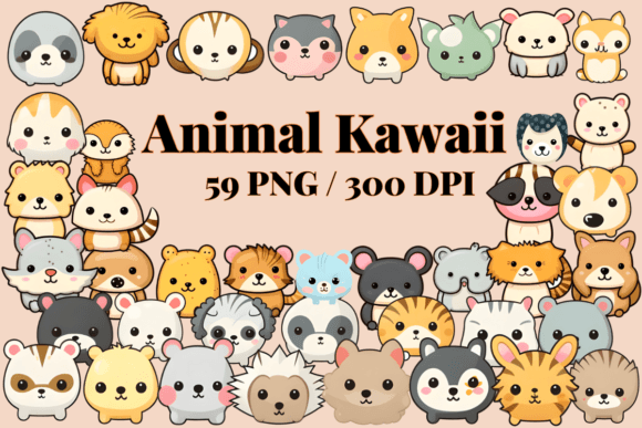 Download Animal Kawaii Clipart Cute PNG Set 59 - Animal Collection