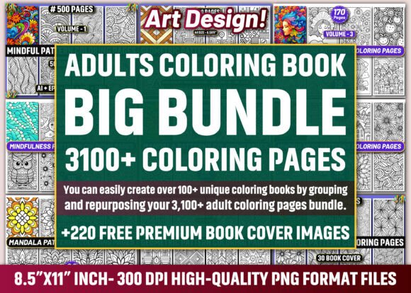Download 3100+ Adults Coloring Pages Mega Bundle - Adults Collection