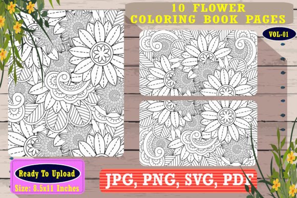 Download Flower Coloring Book Page for Adults - Adults Collection