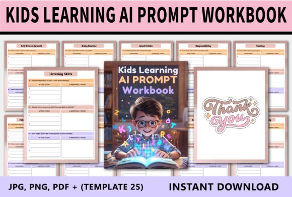 Download Kids Learning AI Prompt Workbook - Kids Collection
