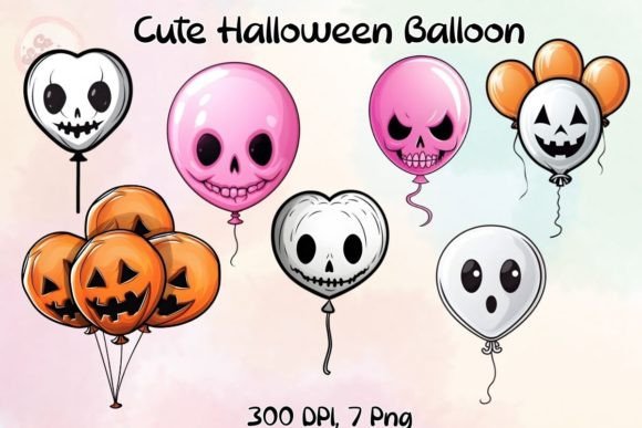 Download Cute Halloween Balloon Clipart Stickers - Sticker Collection