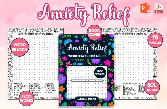 Download Anxiety Relief Word Search for Adults - Adults Collection