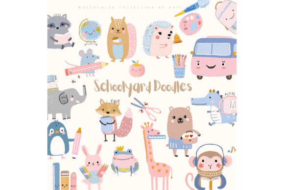 Download Back to School Kids Doodle Clipart Set - Kids Collection