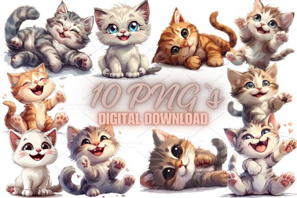 Download Cute Kitten Clipart Sticker, PNG 5S-33 - Sticker Collection