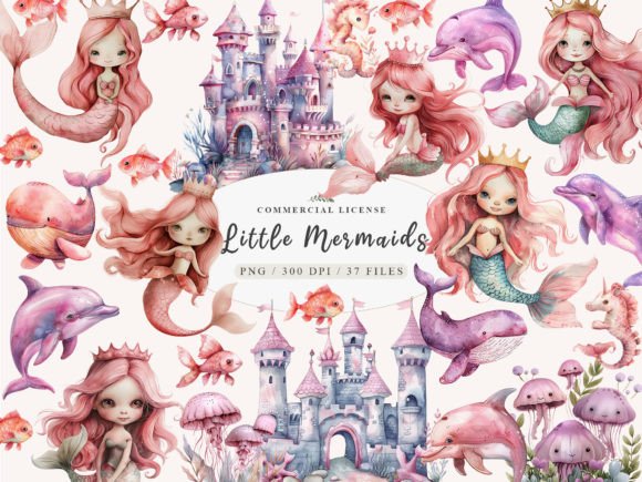 Download Little Mermaid Png, Sea Animals Clipart - Animal Collection