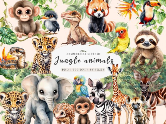 Download Safari Animals Png, Cute Jungle Animal - Safari animals Collection