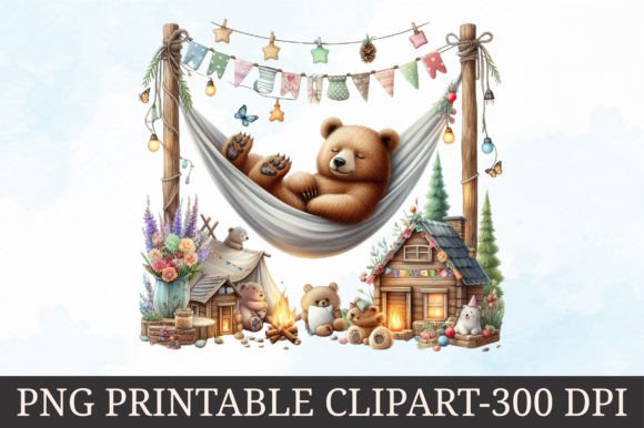 Download Adorable Animals in Hammock Clipart - Animal Collection
