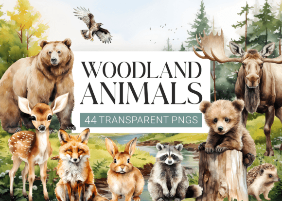 Download Watercolor Woodland Animals Clipart - Animal Collection