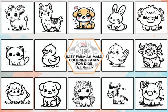 Download Baby Farm Animals Coloring Pages for Kid - Animal Collection