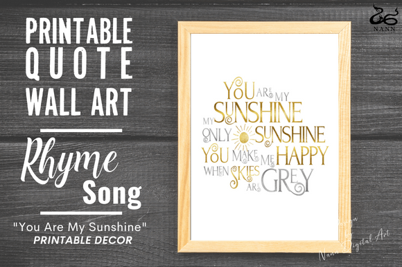 Download Kids Wall Art/ Nursery Rhyme Song Print - Kids Collection