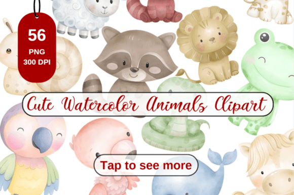 Download Cute Watercolor Animals Clipart Bundle - Animal Collection