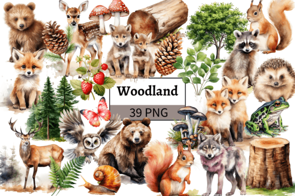 Download Woodland Animals Clipart Bundle PNG - Animal Collection