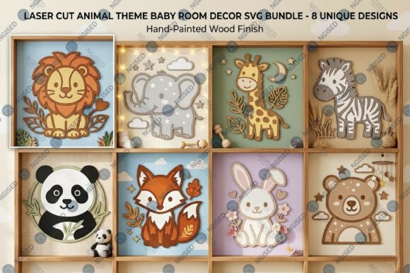 Download Animal Theme Baby Room Decor SVG Bundle - Animal Collection