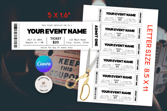 Download Event Ticket Printables Template - Printables template Collection
