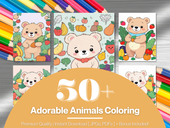 Download Adorable Animals Coloring Pages Fun - Animal Collection