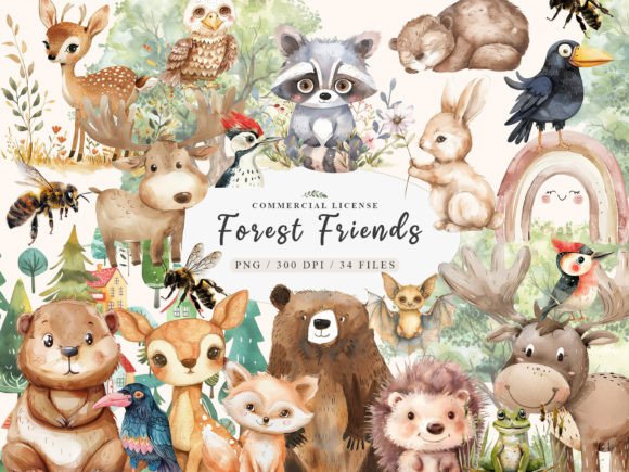 Download Boho Woodland Animals, Cute Animals Png - Animal Collection