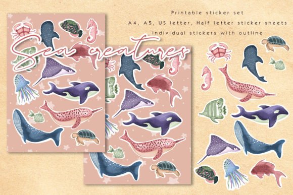 Download Ocean Creatures Sticker Pack - Premium Bundle