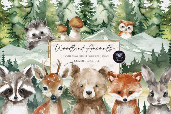 Download Woodland Animals Watercolor - Animal Collection