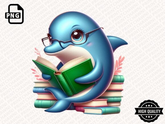 Download Cute Animal Reading Book Clipart PNG - Animal Collection