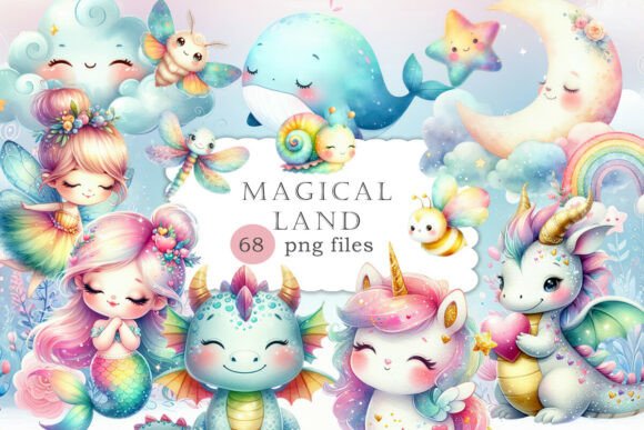 Download Watercolour Magical Land Cute Animals - Animal Collection