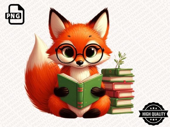 Download Cute Animal Reading Book Clipart PNG - Animal Collection