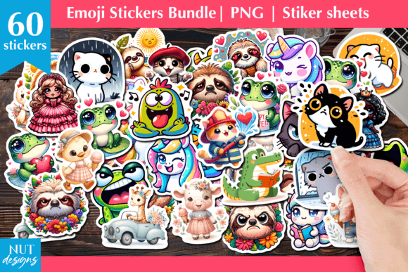 Download Emoji Sticker Bundle, Cat Sticker Frog - Sticker Collection